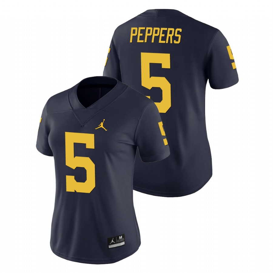 Women's Navy Michigan Wolverines Jabrill Peppers Game College Football Jersey