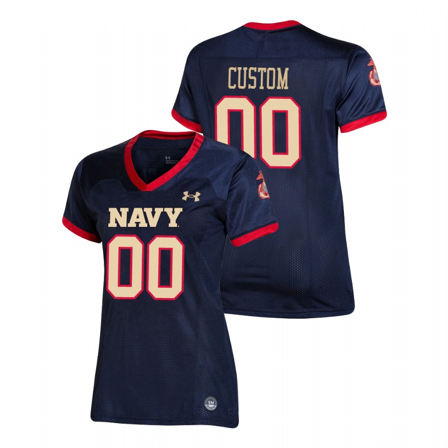 Women's Navy Navy Midshipmen Custom USMC Special Game Replica Jersey