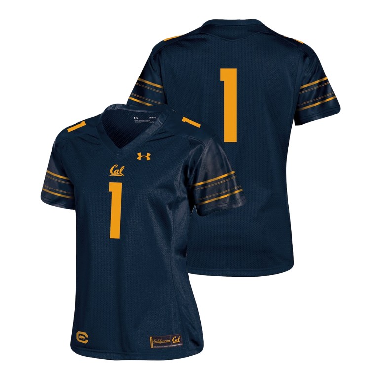 Women's Navy Under Armour College Football California Golden Bears Finished Replica Jersey