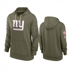 Women's New York Giants Olive 2022 Salute to Service Performance Hoodie