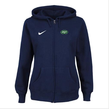 Women's New York Jets Ladies Tailgater Full Zip Hoodie Blue