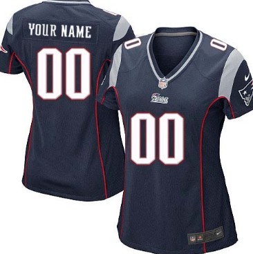 Women's Nike New England Patriots Customized Blue Game Jersey的副本