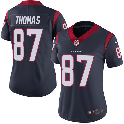 Women's Nike Texans #87 Demaryius Thomas Navy Blue Team Color Women's Stitched NFL Vapor Untouchable Limited Jersey