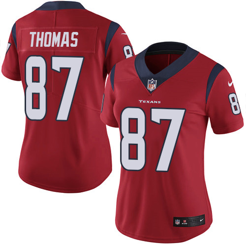 Women's Nike Texans #87 Demaryius Thomas Red Alternate Women's Stitched NFL Vapor Untouchable Limited Jersey
