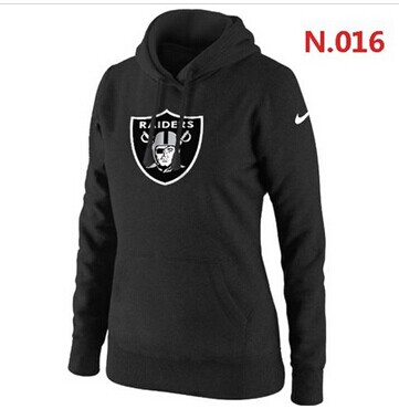 Women's Oakland Raiders Logo Pullover Hoodie Black