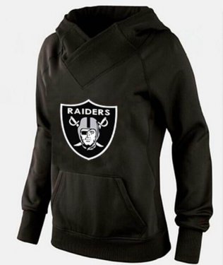 Women's Oakland Raiders Logo Pullover Hoodie Black