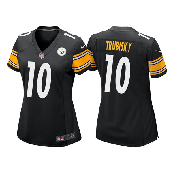 Women's Pittsburgh Steelers #10 Mitchell Trubisky Nike Black Limited Jersey