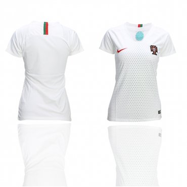 Women's Portugal Blank Away Soccer Country Jersey