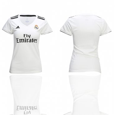 Women's Real Madrid Blank Home Soccer Club Jersey