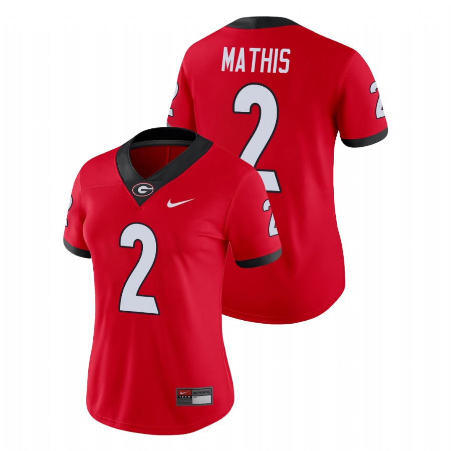 Women's Red Georgia Bulldogs D'Wan Mathis Game College Football Jersey