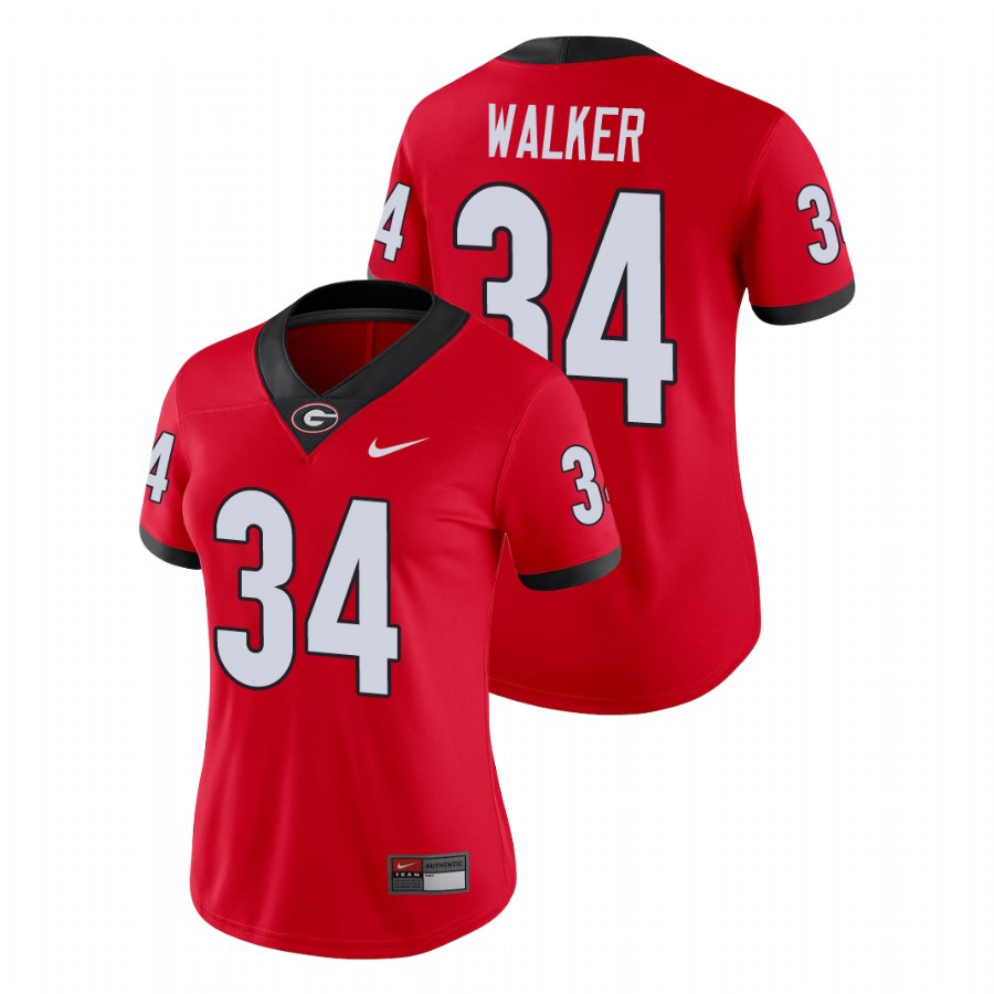 Women's Red Georgia Bulldogs Herchel Walker Game College Football Jersey