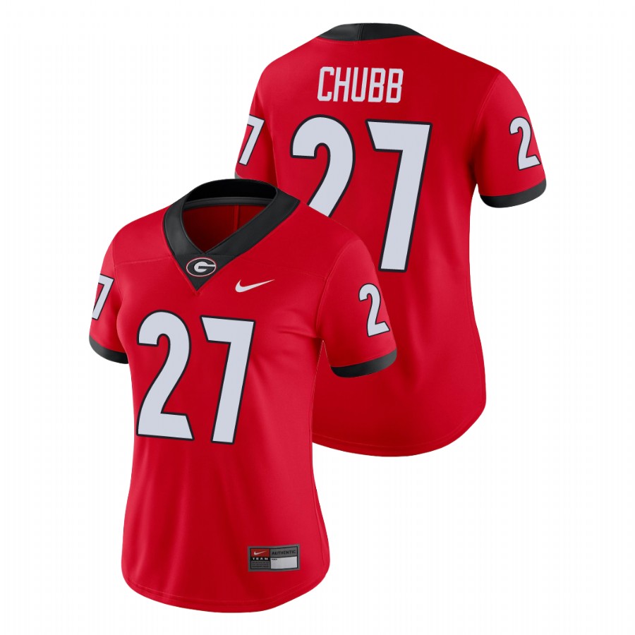 Women's Red Georgia Bulldogs Nick Chubb Game College Football Jersey