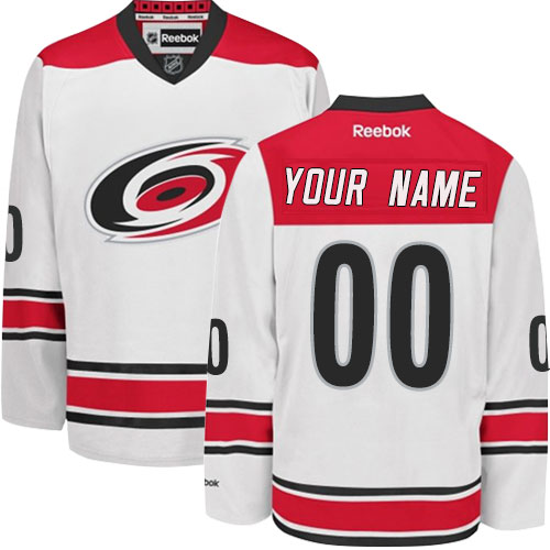 Women's Reebok Carolina Hurricanes Customized Authentic White Away NHL Jersey