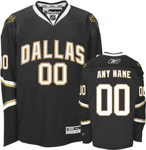 Women's Reebok Dallas Stars Customized Authentic Black NHL Jersey