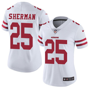 Women's San Francisco 49ers #25 Richard Sherman Vapor Untouchable Limited White Jersey