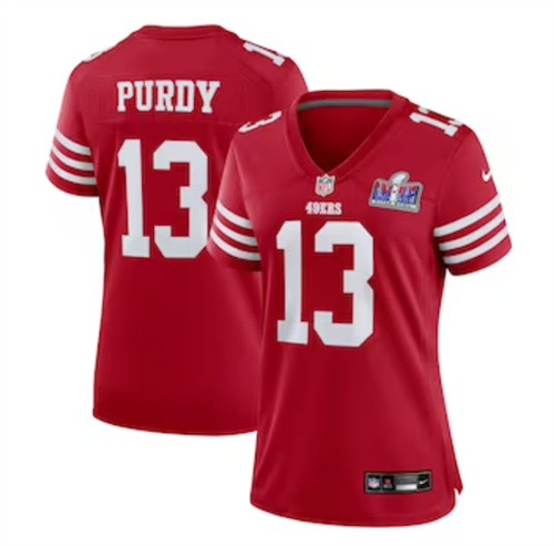 Women's San Francisco 49ers Brock Purdy Nike Scarlet Super Bowl LVIII Game Jersey