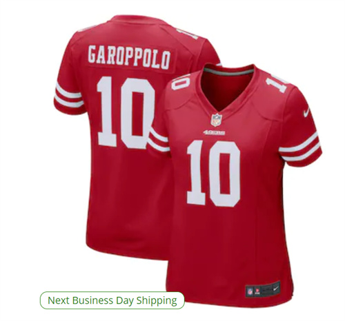 Women's San Francisco 49ers Jimmy Garoppolo Nike Scarlet Game Player Jersey