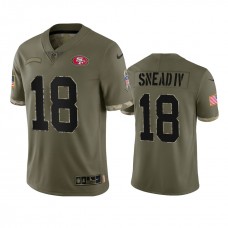 Women's San Francisco 49ers Olive 2022 Salute to Service Performance Hoodie