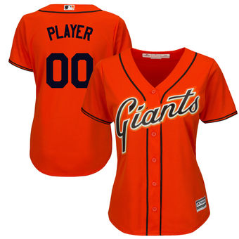 Women's San Francisco Giants Majestic Orange Cool Base Alternate Jersey的副本