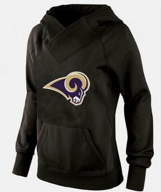 Women's St.Louis Rams Logo Pullover Hoodie Black