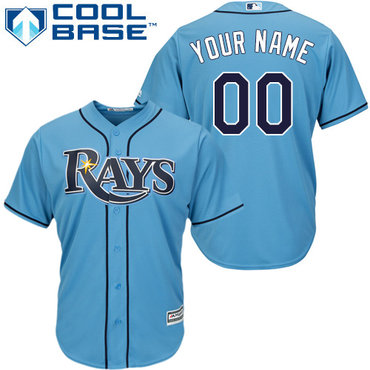 Women's Tampa Bay Rays Customized Light Blue Jersey