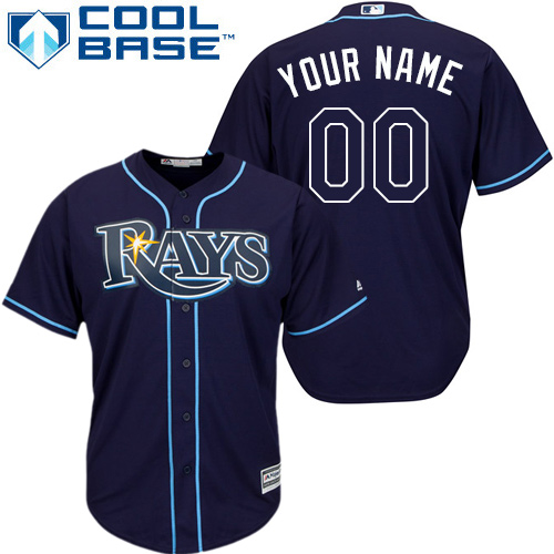 Women's Tampa Bay Rays Customized Navy Blue Jersey
