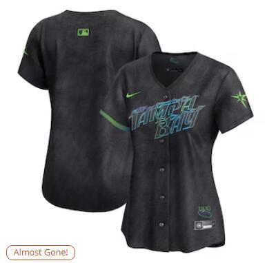 Women's Tampa Bay Rays Nike Charcoal 2024 City Connect Limited Jersey