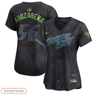 Women's Tampa Bay Rays Randy Arozarena Nike Charcoal 2024 City Connect Limited Player Jersey