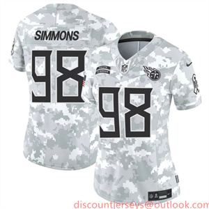 Women's Tennessee Titans #98 Jeffery Simmons 2024 F.U.S.E Arctic Camo Salute To Service Limited Stitched Football Jersey(Run Small)