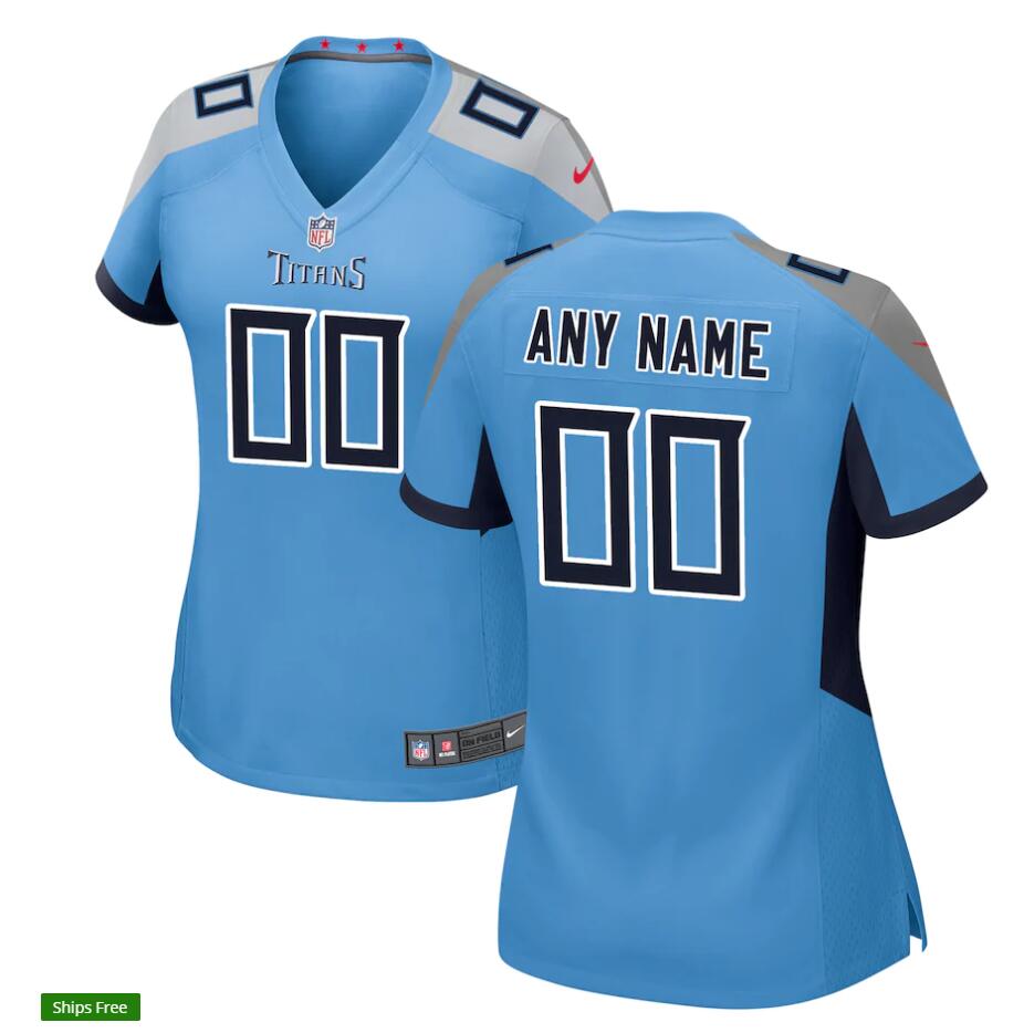 Women's Tennessee Titans Custom Nike Light Blue Alternate Vapor Limited Jersey