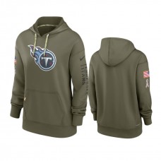 Women's Tennessee Titans Olive 2022 Salute to Service Performance Hoodie
