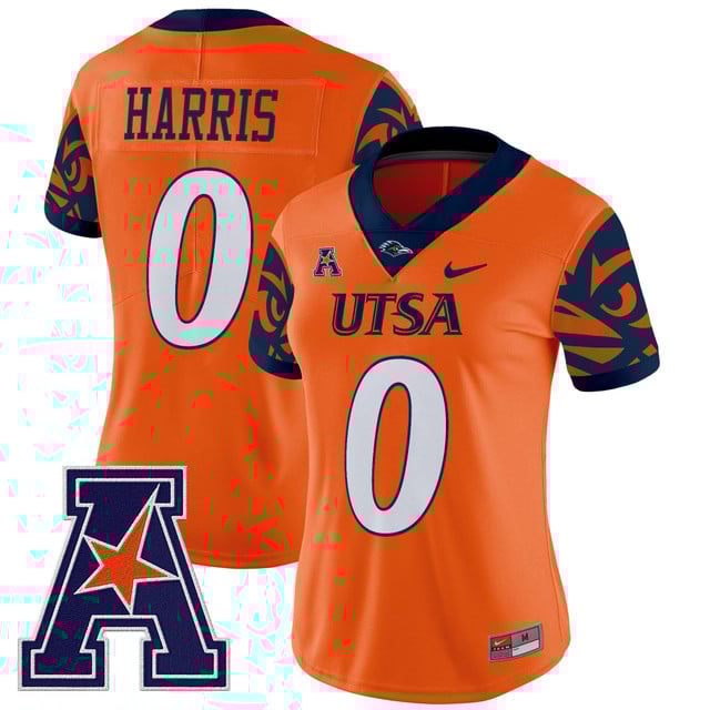 Women's UTSA Roadrunners 2025 Vapor Limited Jersey V2 orange #0 Frank Harris