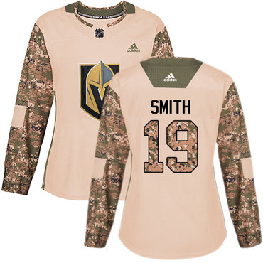 Women's Vegas Golden Knights #19 Reilly Smith Adidas Camo Authentic Veterans Day Practice NHL Jersey