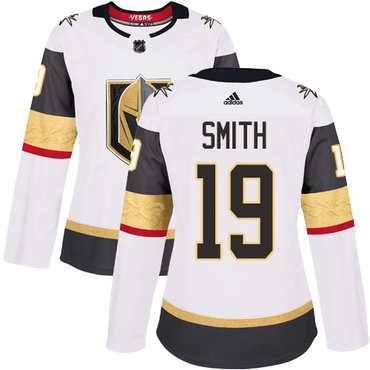 Women's Vegas Golden Knights #19 Reilly Smith Adidas White Away Authentic NHL Jersey