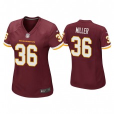 Women's Washington Football Team #36 Lamar Miller Burgundy Game Jersey