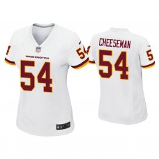 Women's Washington Football Team #54 Camaron Cheeseman White Game Jersey