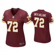 Women's Washington Football Team #72 James Smith-Williams Burgundy Game Jersey