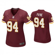 Women's Washington Football Team #94 Da'ron Payne Burgundy Game Jersey
