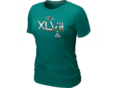 Women Baltimore Ravens 2012 Super Bowl XLVII On Our Way L.Green T-Shirt