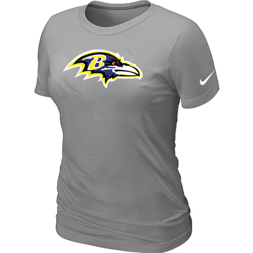 Women Baltimore Ravens L.Grey T-Shirts