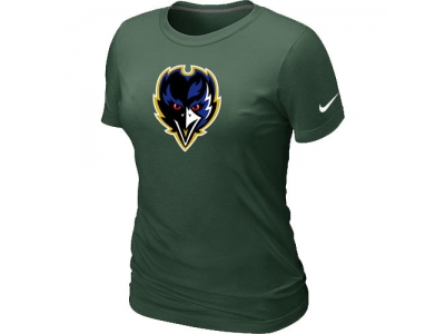 Women Baltimore Ravens Tean Log D.Green T-Shirt