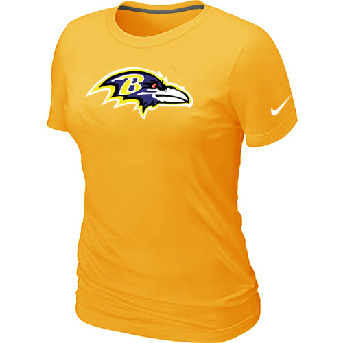 Women Baltimore Ravens Yellow T-Shirts
