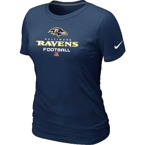 Women Baltimore Ravens deep bule T-Shirt