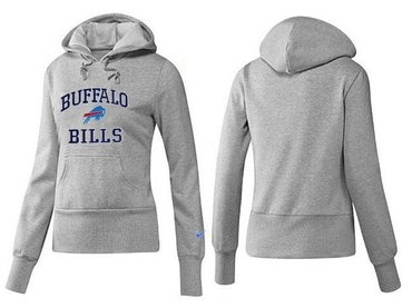 Women Buffalo Bills Logo Pullover Hoodie-- (16)