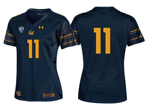 Women California Golden Bears Navy PAC-12 College Football New-Look Home Jersey0