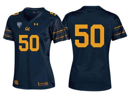 Women California Golden Bears Navy PAC-12 College Football New-Look Home Jersey8