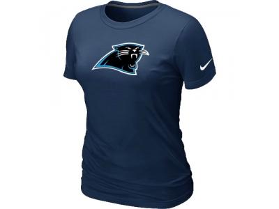 Women Carolina Panthers D.Blue Logo T-Shirt