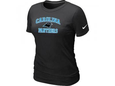 Women Carolina Panthers Heart & Soul Black T-Shirt
