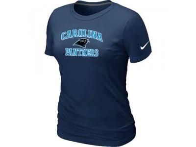Women Carolina Panthers Heart & Soul D.Blue T-Shirt