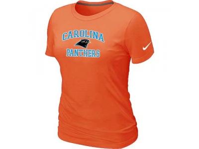 Women Carolina Panthers Heart & Soul Orange T-Shirt